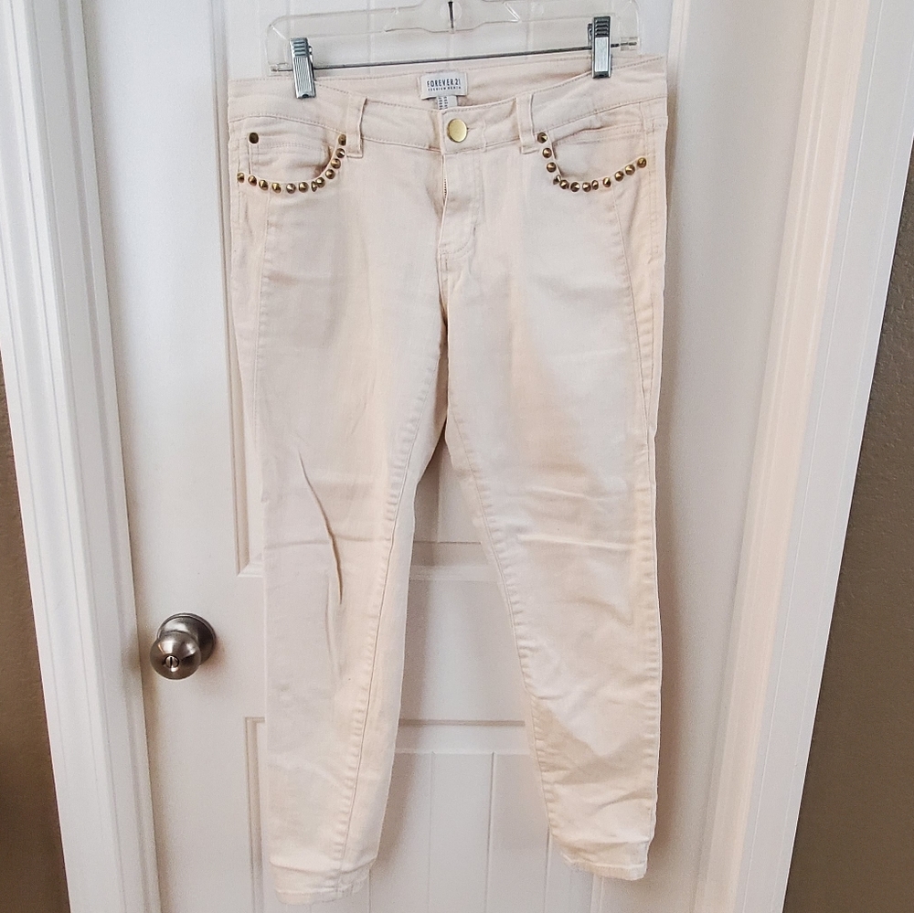 🌿 Cream ivory skinny jeans